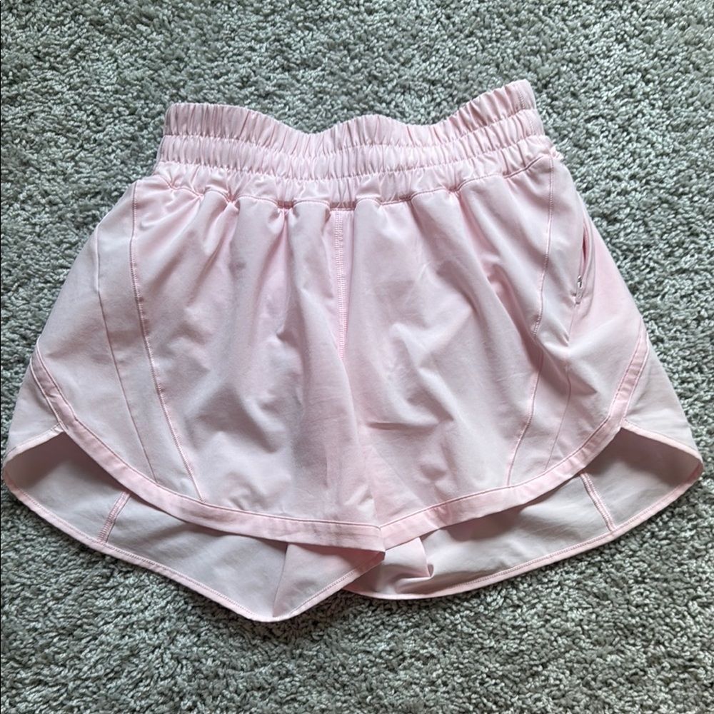 Lululemon Athletica Pink Athletic Shorts with Wrap Design
